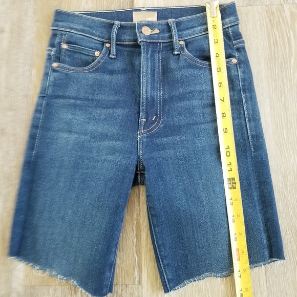 Mother Women's The Insider Crop Step Fray Cutoff Shorts High Waist High Rise EUC - Picture 3 of 13